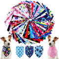 PET SHOW 50Pcs Paw Pattern Dog Bandanas Bulk Washable Puppy Girl Boy Triangle Bibs Accessories for Small Medium Dogs Cats Pets