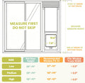 Vertical Cat Door for Window, Fits 43"- 47" Height Sliding Window, 3-Min No Damage Install, Sturdy Aluminum Frame, Weath