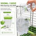 Bird Water Dispenser, 10 Fl Oz Bird Cage Hanging Water Bottle, Automatic Magnetic Mounting Parrot Water Dispenser, Bird 
