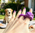 2pcs Dog Training Set Finger Ring Clicker + Ring Whistle, Wearable Finger Type Pet Clicker & Dog Whistle for Puppy Obedi