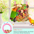 KATUMO Bird Toys, Parakeet Grass Mat Foraging Toy Parrot Shredding Hanging for Cockatiel Lovebird Parakeet Budgie Small-Medium Birds