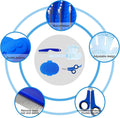 Patelai 4 Pcs Bunny Grooming Kit Bunny Brush Rabbit Nail Clipper, Blue