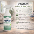Flea Spray for Home & Pets Plant-Based Repellent with Cedarwood Scent 16 Oz