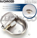 Automatic Animal Drinking Water Bowl, Stainless Steel Dog Water Bowl with 2 Float Valves, Livestock Automatic Water Bowl