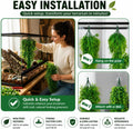 Reptile Plants for Bearded Dragon Tank Accessories, 2 Pack Terrarium Hanging Vines Artificial Leaves with Suction Cups f