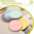 4Pcs Cat Food Mat,Silicone Pet Feeding Mat Waterproof 7x7In
