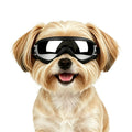 Enjoying Dog Sunglasses for Small Dogs, UV Protection Pet Goggles for Small Dog Breeds, Windproof Dust-Proof, Little Dog Eye Protection for Outside Cycling Driving, Adjustable Straps, Black