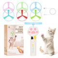 AGIFTMIND Cat Fetch Toy, Rechargeable Flying Disc Launcher with 6 Flying Discs, Cat Interactive Hunting Toys for Outdoor & Indoor (White)