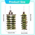 WDEFUN Natural Apple Wood Clover Cake Teeth Grinding Toy String - Rabbit Snack Chewing Toy, Safe and Durable Pet Teeth G