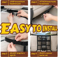Dog Car Barrier Divider Net with 3 Zipper Storage Bags and Seat Belt