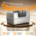 Non-Stick Entirely Stainless Steel Litter Box Splash-Proof & Leak-Proof