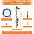 Dog Tie Out Stake, Heavy Duty 360°Swivel Dog Outside Lead Cable, Screw in Spike Auger Ground Stake Anchors with Power Nu