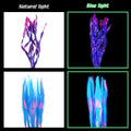 Frienda 8 Pcs Glowing Aquarium Fish Tank Decorations, Blue, Pink