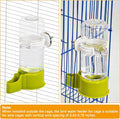 BNOSDM Bird Water Dispenser 2 Pcs Automatic Parakeet Cage Feeder No Mess