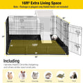 Aivituvin Pet Playpen Small Animal Cage Rabbit Pen Bunny Guinea Pig Playpen with Waterproof Floor Liner - Extension Play