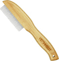 Vet's Best Flea Comb | Real Bamboo with Contour Grip Handle | for Dogs and Cats, Brown