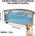 1L/0.26 Gallon Dog Water Bowl No Spill, Stainless Steel No Spill Water Bowl for Dogs, Slow Water Dog Bowl, No Splash Dog Water Bowls