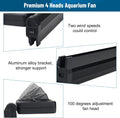 Aquarium Fan 2 3 4 Heads, Aquarium Chillers Cooling Fan Adjustable Fish Tank Cooling Fan with 2 Wind Speed Fan for Water