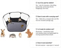6-Sided Small Animal Playpen, Portable Steel Mesh Tent