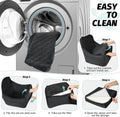 Lealchum Dog Car Seat for Medium Dogs Up to 40lbs,Fully Detachable and Washable,Memory Foam Covered Soft Fabric,Easy to Install with Adjustable Straps,Anti-Slip Base,Two Side Pockets(Black,Medium)