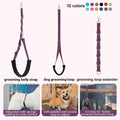 Dog Grooming Belly Straps Sky Blue Pet Grooming Supplies 3 Sets Professional Dogs Belly Band Pet Dogs Groomer Extension Strap Table Arm Loop Extender for Small Medium Large Pets (Sky Blue)