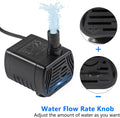 2Pcs 3W USB Mini Submersible Water Pump DC3.5V-9 Small Fountain Pump for Aquarium Fish Tank Fountain Hydroponics Water F