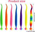 LLOUSSAK 7Pcs Colorful Bouncy Balls for Cats Cat Worm Toy Bouncy Cat Toys