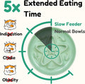 2 Pcs Cat Slow Feeder Bowl – Whisker Friendly Melamine Puzzle Feeding Cat Bowl for Slow Eating – Wet & Dry Food – Dishwa