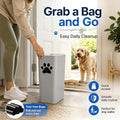 Pethiy Dog Poop Trash Can with Lid, 10L / 2.6 Gal Dog Poop Trash Can Indoor Pet Waste Bin with 90 Trash Bags, Wide Openi