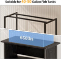 APPOLYN 40-50 Gal 3-Tier Aquarium Stand Fish Tank Stand, Black