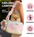 Dog Purse Carrier for Small Dogs, Soft Side Pet Tote Bag Up to 12lbs, Pink
