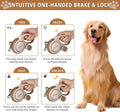 26ft Retractable Dog Leash for Large Dogs up to 110 lbs, Khaki