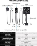 SEAOURA Aquarium Chiller Fan, Cooling for Fish Tank, Timer & Temp Control