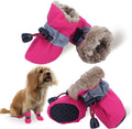 Dog Snow Boots, Dog Shoes for Winter, Dog Winter Boots for Small Medium Dogs Puppies, Dog Boots & Paw Protectors with An