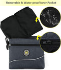 Viklluyr Dog Treat Pouch with Magnetic Closure, 2 Zip Pockets, Removable Inner Pocket, Padded Shoulder Strap, Perfect Fo