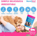 Munchbird Dehydrated Rabbit Ears 100g (3.5 oz) 12-15 pcs for Dogs, European Furry Rabbit Ear Natural Fiber for Pets, Rawhide Free Alternative to Pig Ears Dog Treats, Ear Size Varies