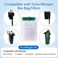 16 Pack Medium Filter Cartridges Compatible with Tetra Whisper Bio-Bag Filters Medium,for Whisper 10i/IQ10/PF10 and Rept