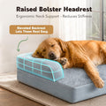 Large Dog Bed Orthopedic Washable - Beds Bolster - Medium XL XLarge Big Dogs - Memory Foam Couch Sofa - Waterproof with Removable Cover