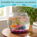 1 Gallon Plastic Fish Bowl,Red,Red Aquatic Plant