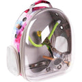 Pimoka Galaxy Pink Bird Carrier Backpack with Perch - Bubble Backpack for Birds Conures, Budgies and Small ParrotsIdeal Ideal for Vet and Outdoor Adventures(Galaxy Blue, Large)