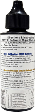 Aquarium Refractometer Calibration Solution Kit – RO/DI Water & Calibrated Saltwater – 2 x 2oz Bottles