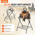 VEVOR Folding Saddle Rack, Freestanding Horse Saddle Stand, Portable Horse Blanket Holder, Heavy Duty Steel Saddle Rack 