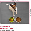 48" x 32" XXXL Largest Pet Food Mat, Silicone Dog Mats for Food and Water, Nonslip Pet Feeding Mats for Floors,Dog Cat B