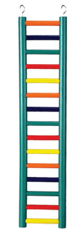 Prevue Pet Products 15-Rung Wood Bird Ladder - Accessories for Small, Medium, and Large Birds, Hanging Birdcage Toy for Climbing, Foot Exercise, Beak Use, Mental Enrichment, and Interactive Play