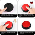 KINBOM Pet Communication Button for Dogs, 30 Seconds Voice Recording Button Dog Pet Training Buzzer Pet Interactivity Device Dog Bells for Potty Training, Not Include Batteries (Red)