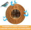 ZENFUN Steel Frame Bird Nest for Cage, Washable Small Bird Bed Chewproof with Plush Pad, Hammock Hideout Lay Eggs Parake