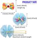 Mruq Pet 100pcs Dog Hair Bows, Small Puppy Grooming Bows with Rubber Bands - Mix Dainty Handmade Hair Accessories for Pet Yorkie and Tiny Dogs
