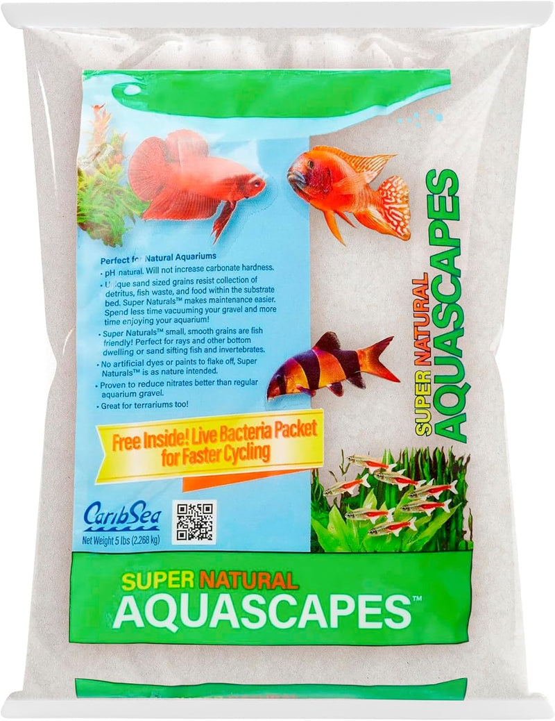 CaribSea Moonlight Sand - 20 lbs - Soft & Natural Substrate for Freshwater Aquariums, Enhances Aesthetic Appeal & Suppor