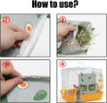 2Pcs Rabbit Hay Feeder Bag, Hanging Guinea Pig Hay Feeder, Green