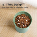 YauYik Raised Cat Bowl, Elevated Cat Food Bowls with Tilted Angle, Stress Free, Anti Vomiting, Ceramic Water Bowl for Ca